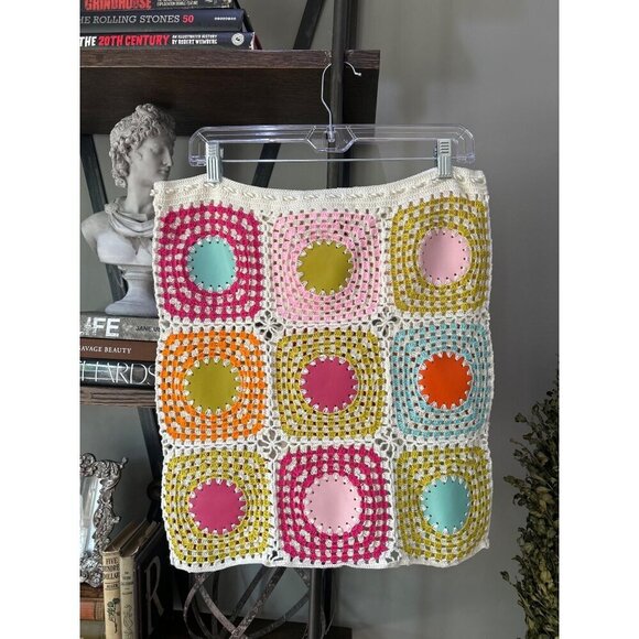 My Beachy Side Crochet Mini Skirt Multi Womens Size XL - Picture 8 of 9